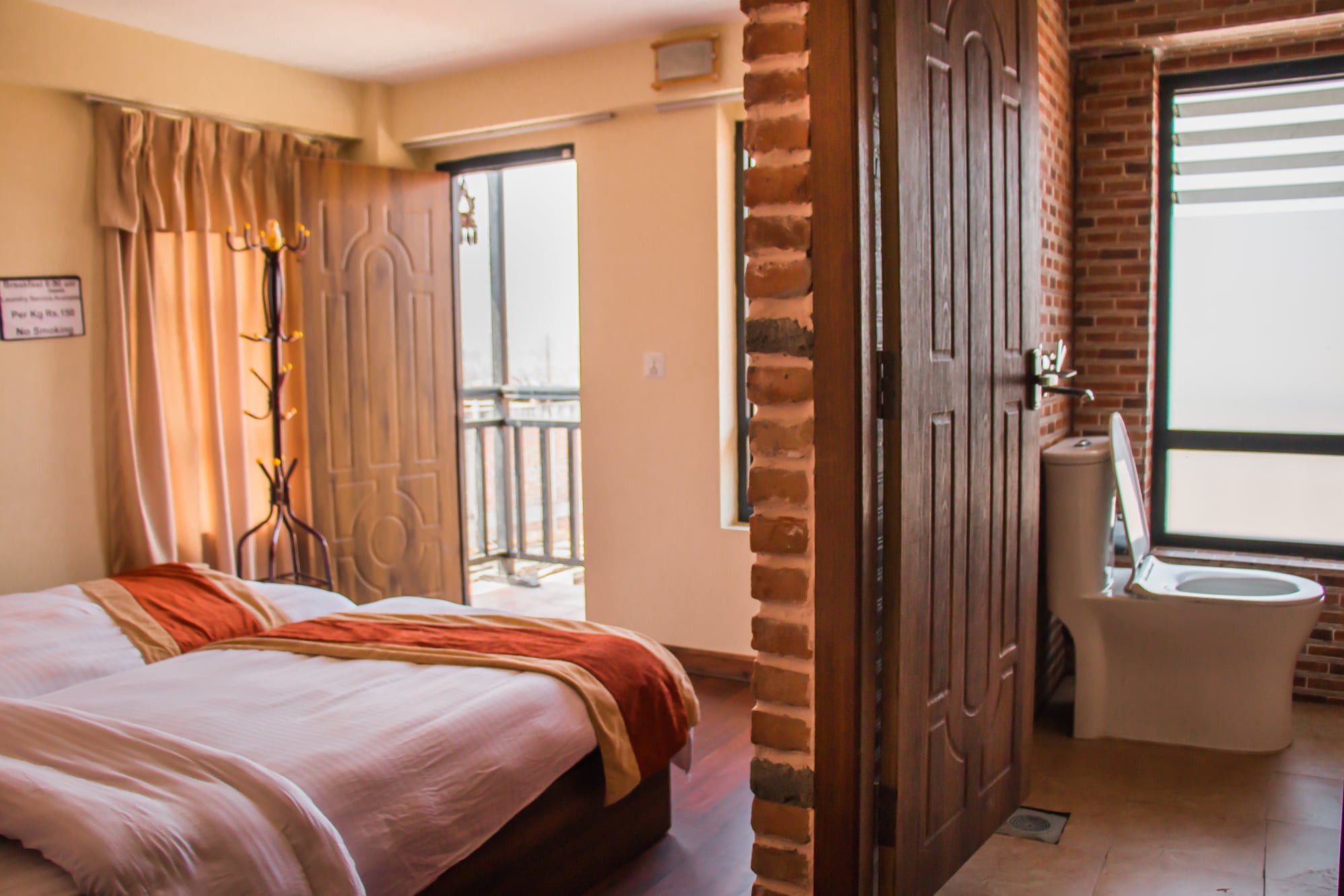 Twin Double Room with  Balcony  Mountain View